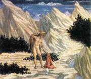 DOMENICO VENEZIANO St John in the Wilderness (predella 2) cfd oil on canvas